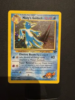 Pokemon TCG Misty's Golduck Gym Challenge 12 Holo Unlimited Holo Rare - Image 2