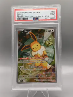 Eevee SVP173 Pokemon Center Stamped PSA 9 Prismatic Evolutions ETB Promo SVP 173 - Image 1