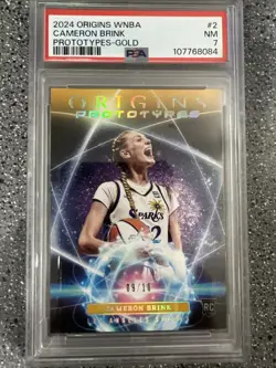 2024 Panini Origins WNBA - Cameron Brink PSA 7 Gold 9/10 (RC) - Image 1