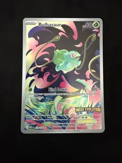 Bulbasaur 133/132 Mega Evolution Promo IR Pokemon Stamped - Image 1