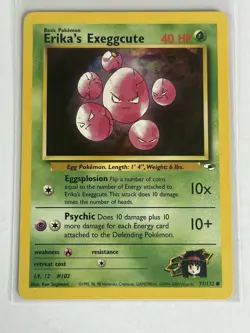 Erika's Exeggcute 77/132 Gym Heroes Unlimited Pokemon Card - Image 1