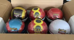 26 Pokemon Trading Card Games Spring Poke Ball Tin 6x Balls, 3x packs each ball - Image 1