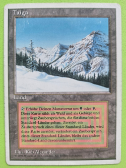 Taiga German Language Revised Edition Dual Land MTG Magic the Gathering HP - Image 1
