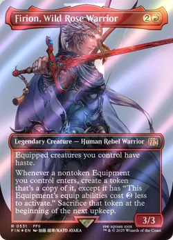 Firion, Wild Rose Warrior - BORDERLESS SURGE FOIL NM (MTG Final Fantasy 531) - Image 1