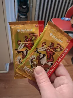 Magic The Gathering Collector Booster Pack Marvel Super Heroes. (2 Packs) - Image 1