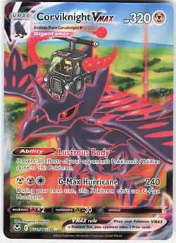 Pokemon Corviknight VMAX TG19/TG30 Holo Silver Tempest Trainer Gallery Pokemon - Image 1