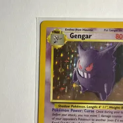 Gengar 5/62 Fossil Holo Pokemon Heavy Played - Image 3