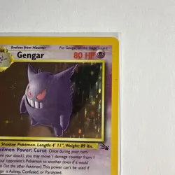 Gengar 5/62 Fossil Holo Pokemon Heavy Played - Image 4