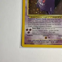 Gengar 5/62 Fossil Holo Pokemon Heavy Played - Image 5