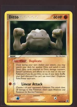 Ditto (Geodude) Non-Holo 2005 Pokemon Card 62/113 EX Delta Species Set NM - Image 1