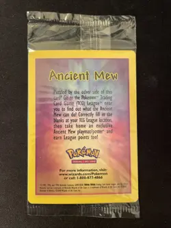 Ancient Mew Pokemon Game Movie Promo Ancient Mew Holo Sealed - Image 1