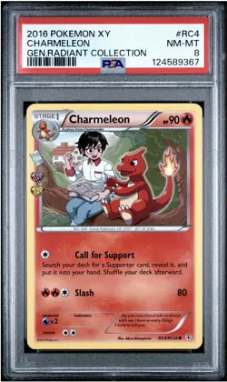 Pokemon 2016 XY Generations Radiant Collection Charmeleon #RC4 PSA 8 - Image 1