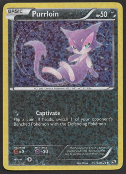 Pokemon Purrloin RC13/RC25 Legendary Treasures Reverse Holo MP - Image 1
