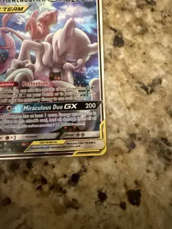 Pokemon Mewtwo & Mew GX SM191 TAG TEAM Textured Promo Holo NM English - Image 4