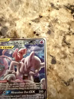 Pokemon Mewtwo & Mew GX SM191 TAG TEAM Textured Promo Holo NM English - Image 5