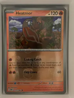Heatmor (Master Ball Pattern) 019/086 Uncommon White Flare Pokemon Holo NM - Image 1