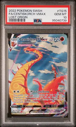 The Pokemon Company Centiskorch VMAX TG15/TG30 Lost Origin Full Art Holo PSA 10 - Image 1