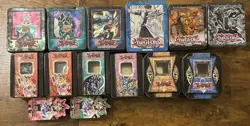 Yugioh Empty Tin Lot Of 14 - Trading Card Game TCG Vintage - Yugi, Joey, Kaiba - Image 1