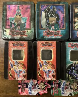 Yugioh Empty Tin Lot Of 14 - Trading Card Game TCG Vintage - Yugi, Joey, Kaiba - Image 2