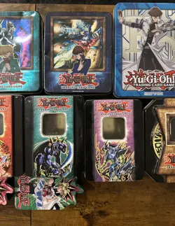 Yugioh Empty Tin Lot Of 14 - Trading Card Game TCG Vintage - Yugi, Joey, Kaiba - Image 3