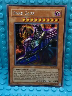 Yugioh! Dark Sage DOD-002 Secret Rare Promo MP - Image 1