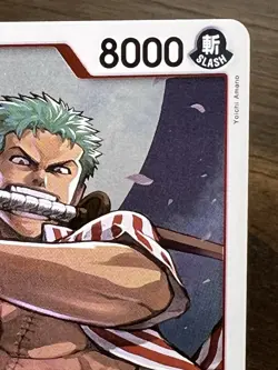 Roronoa Zoro OP14-015 The Azure Sea's Seven Foil One Piece TCG Near Mint - Image 3