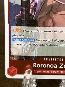Roronoa Zoro OP14-015 The Azure Sea's Seven Foil One Piece TCG Near Mint - Image 4