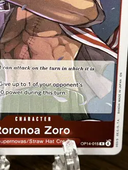 Roronoa Zoro OP14-015 The Azure Sea's Seven Foil One Piece TCG Near Mint - Image 5