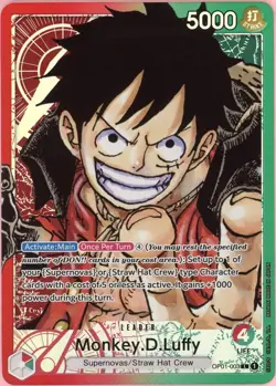 One Piece Single: Monkey D. Luffy OP01-003 Romance Dawn Leader Alt Art NM - Image 1