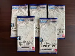 Lot Of 5 - One Piece EB-02 Anime 25th Collection Booster Pack Japanese Sealed - Image 1