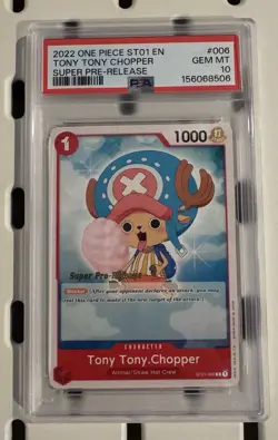 2022 One Piece Starter Deck ST01-Straw Hat Crew #006 Tony Tony Chopper PSA 10 - Image 1