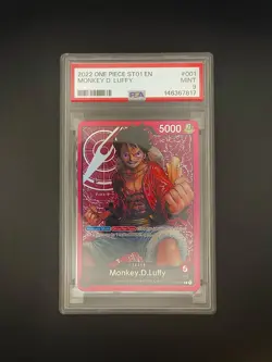 2022 One Piece ST01 EN Errata #001 Monkey D. Luffy PSA 9 MINT - Image 1