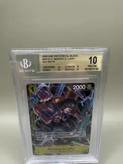 PSA 10 💎 Gem MINT - Monkey D. Luffy #111 Alt Art - One Piece OP10-Royal Blood - Image 2