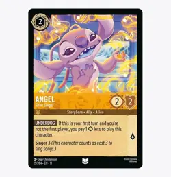 Disney Lorcana Winterspell Angel Siren Singer 25/204 Cold Foil NM Card - Image 1