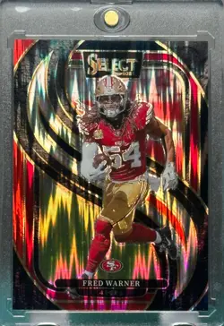 FRED WARNER RARE SHOCK REFRACTOR PRIZM REFRACTOR SPORTS CARD 49ERS NINERS MINT - Image 5