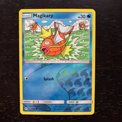 Magikarp 15/68 Pokemon Hidden Fates Sun & Moon Reverse Holo Common Card NM - Image 1