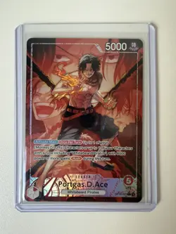 OP16-001 Portgas.D.Ace Leader Alt Art The Time Of Battle One Piece TCG English - Image 1