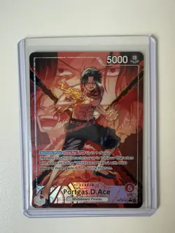 OP16-001 Portgas.D.Ace Leader Alt Art The Time Of Battle One Piece TCG English - Image 2