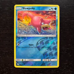 Slowpoke 12/68 Pokemon Hidden Fates Sun & Moon Reverse Holo Common Card NM - Image 1