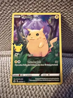 Pikachu 005/025 Celebrations Full Art Ultra Rare Holo Pokemon Card - Image 1