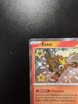 Pokemon TCG Entei Scarlet & Violet Paldean Fates Holo Shiny Rare Card 112/091 - Image 3