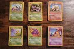 WOTC 1999 Pokemon Base Set Jungle & Fossil Common/Uncommon Complete 134 Cards LP - Image 1