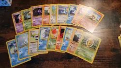 WOTC 1999 Pokemon Base Set Jungle & Fossil Common/Uncommon Complete 134 Cards LP - Image 2