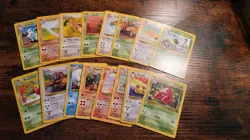 WOTC 1999 Pokemon Base Set Jungle & Fossil Common/Uncommon Complete 134 Cards LP - Image 4
