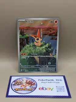 Pokemon TCG Card Victini SVP 208 Black Star Promo Illustration Rare - NM - Image 1