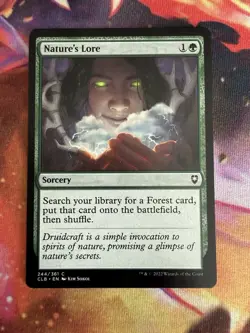 NM Nature's Lore, MTG, Baldurs Gate Common NM 244/361 - Image 1