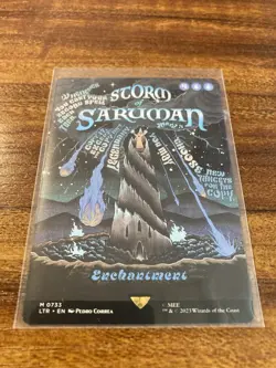 MTG✨STORM OF SARUMAN Brdless Full POSTER Art✨LTR SHOWCASE MINT MYTHIC Unplayed ! - Image 5