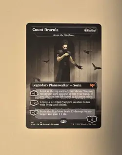 MTG Sorin the Mirthless Count Dracula Borderless NM - Fast FREE Shipping! - Image 1