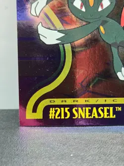 Topps Pokemon Sneasel #215 TV Animation Foil Card 2001 Vintage LP - Image 5
