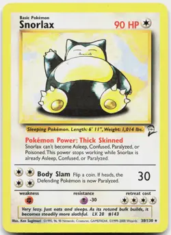 Snorlax 30/130 Rare Base Set 2 Pokemon Moderately Played - Image 1